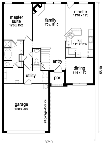 House Plan 87962 First Level Plan