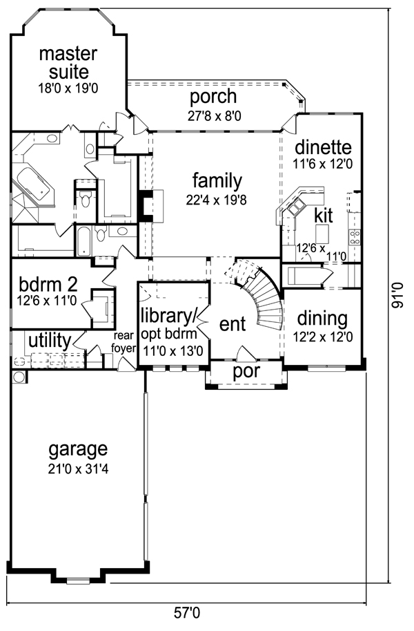 Florida Mediterranean Level One of Plan 87976