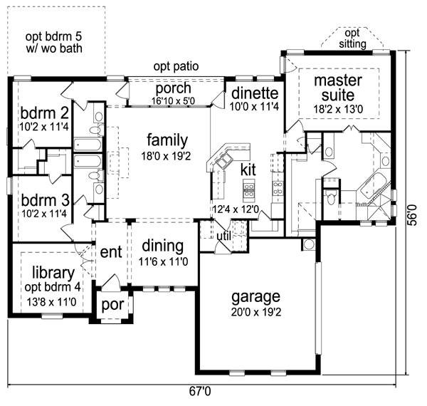 European Traditional Level One of Plan 87978