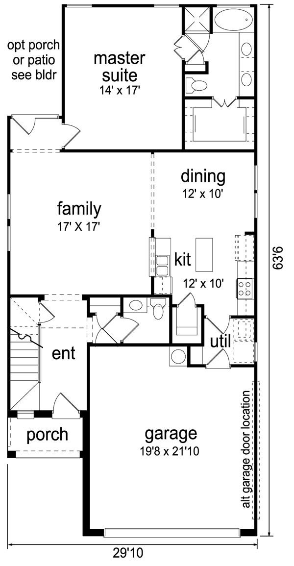Cottage Level One of Plan 87983