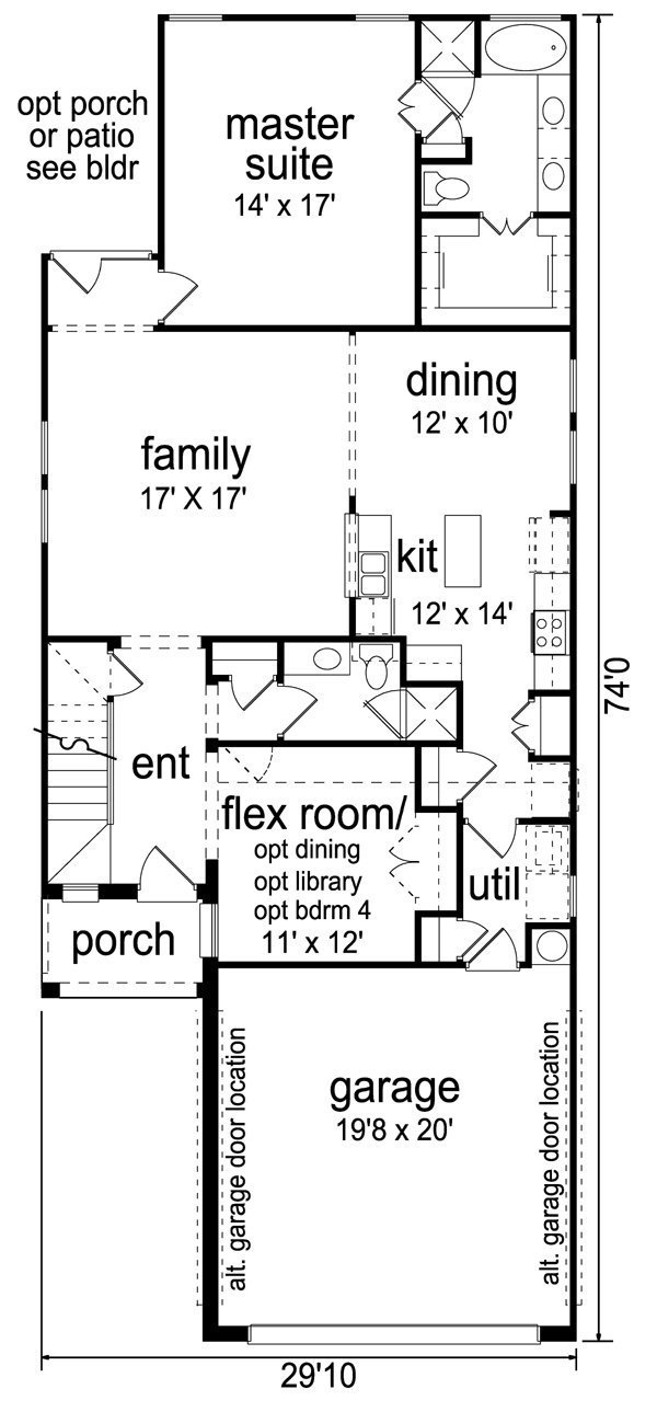 Cottage Level One of Plan 87986