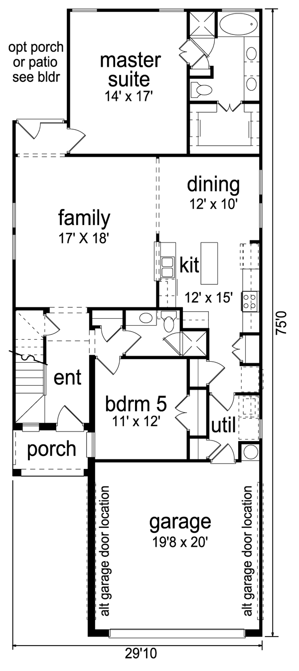 House Plan 87988 Level One
