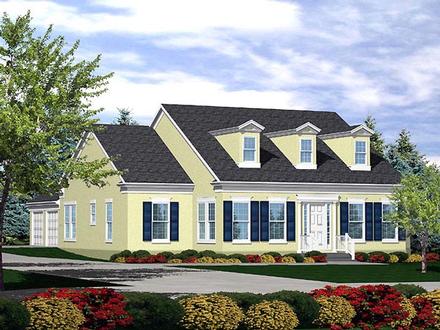 Cape Cod Traditional Elevation of Plan 88000