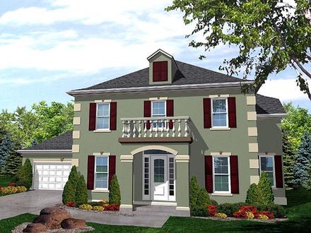 Colonial Elevation of Plan 88005