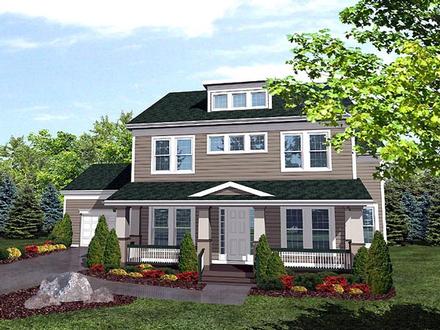 Bungalow Country Elevation of Plan 88006