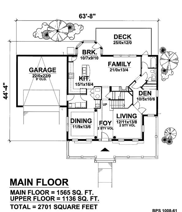 Farmhouse Victorian Level One of Plan 88007