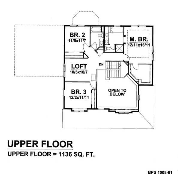 Farmhouse Victorian Level Two of Plan 88007