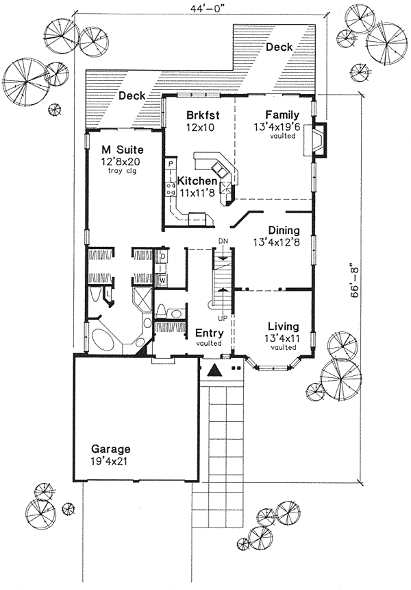 Country Traditional Level One of Plan 88154