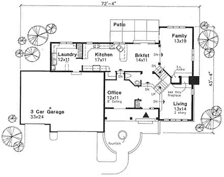 House Plan 88164 First Level Plan