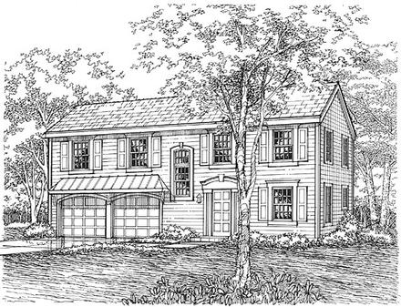 Colonial Elevation of Plan 88174