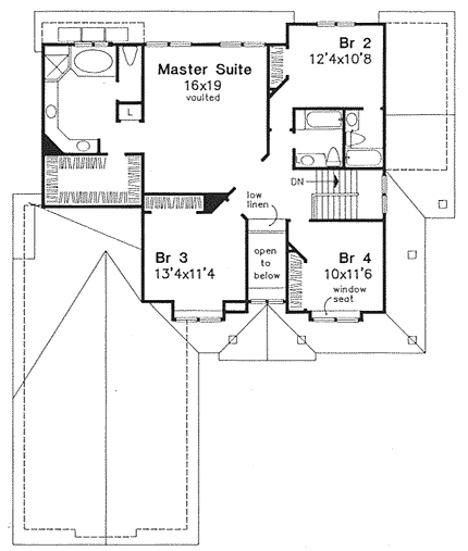 Farmhouse Level Two of Plan 88175