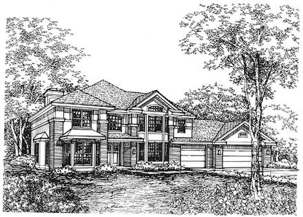 Traditional Elevation of Plan 88180