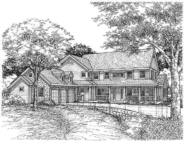 Plan 88188 | Farmhouse Style with 4 Bed, 5 Bath, 3 Car Garage