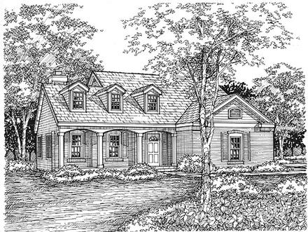 Country Traditional Elevation of Plan 88192