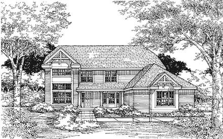 Traditional Elevation of Plan 88198