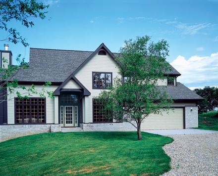 Contemporary Country Traditional Elevation of Plan 88200