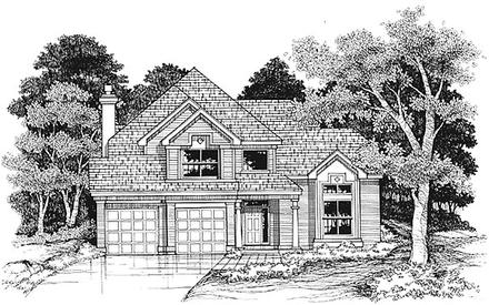 Traditional Elevation of Plan 88210
