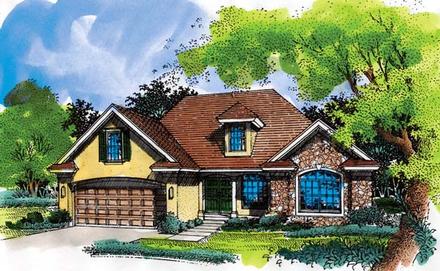 European One-Story Traditional Elevation of Plan 88222