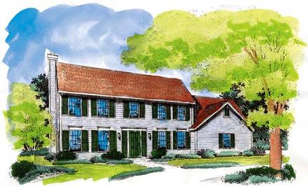 Colonial Elevation of Plan 88223