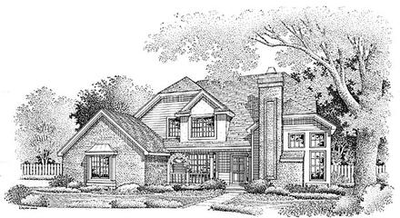 European Traditional Elevation of Plan 88225