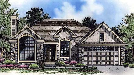 European One-Story Traditional Elevation of Plan 88228
