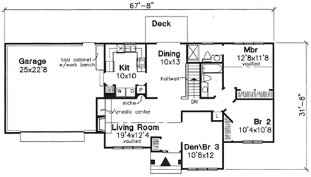 House Plan 88233 First Level Plan