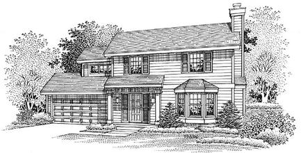 Colonial Elevation of Plan 88234