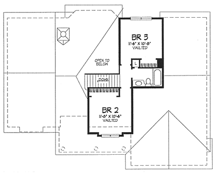 House Plan 88240 Second Level Plan