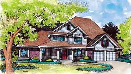 Country Farmhouse Traditional Elevation of Plan 88241