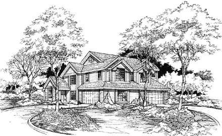 Traditional Elevation of Plan 88243