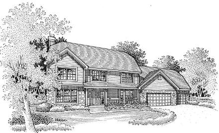 Traditional Elevation of Plan 88249