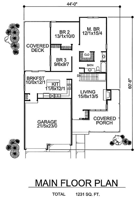 House Plan 88324 First Level Plan