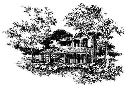 Country Farmhouse Elevation of Plan 88326