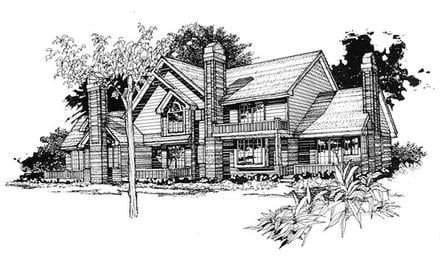 Traditional Elevation of Plan 88409