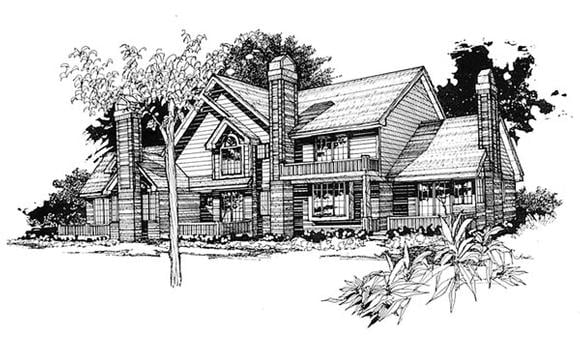 Multi-Family Plan 88409 Elevation