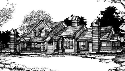 Traditional Elevation of Plan 88411