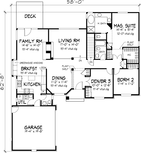 Ranch Level One of Plan 88425
