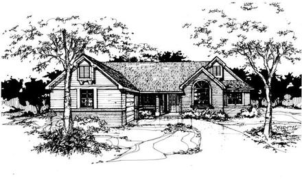 Ranch Elevation of Plan 88425