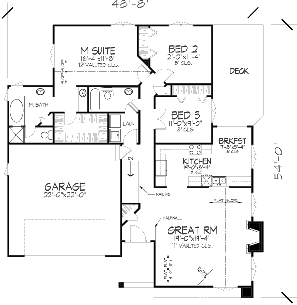 Ranch Level One of Plan 88432