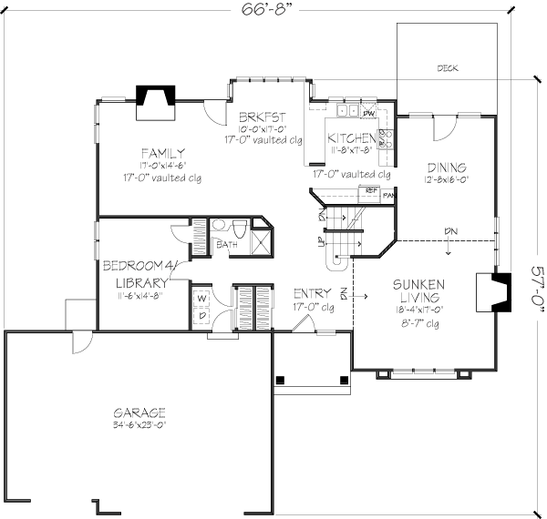 Contemporary Level One of Plan 88442
