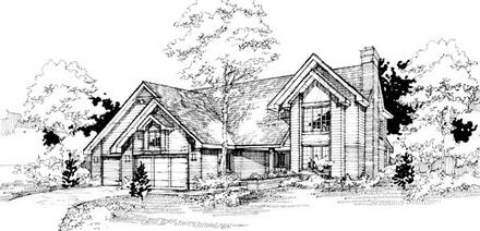 Contemporary Elevation of Plan 88442