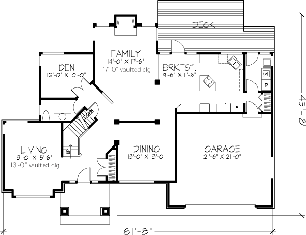 Colonial Traditional Level One of Plan 88464