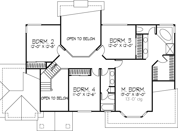 Colonial Traditional Level Two of Plan 88464