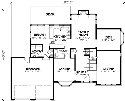 House Plan 88472 First Level Plan