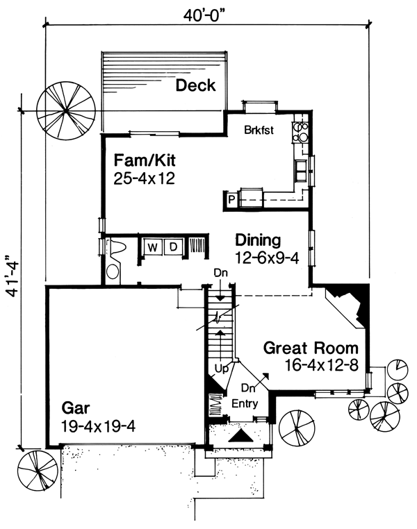 Contemporary Level One of Plan 88496