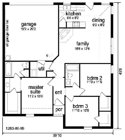 House Plan 88604 First Level Plan