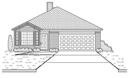 Narrow Lot Traditional Elevation of Plan 88607