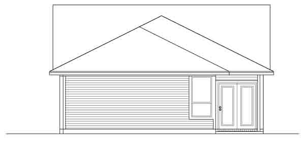 Country Traditional Rear Elevation of Plan 88613