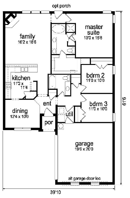 House Plan 88614 First Level Plan