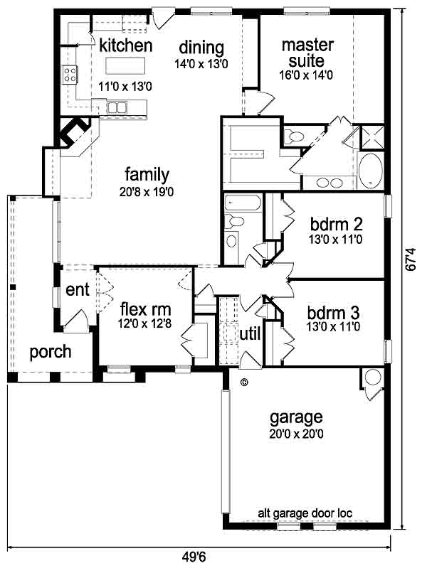 Country Traditional Level One of Plan 88617
